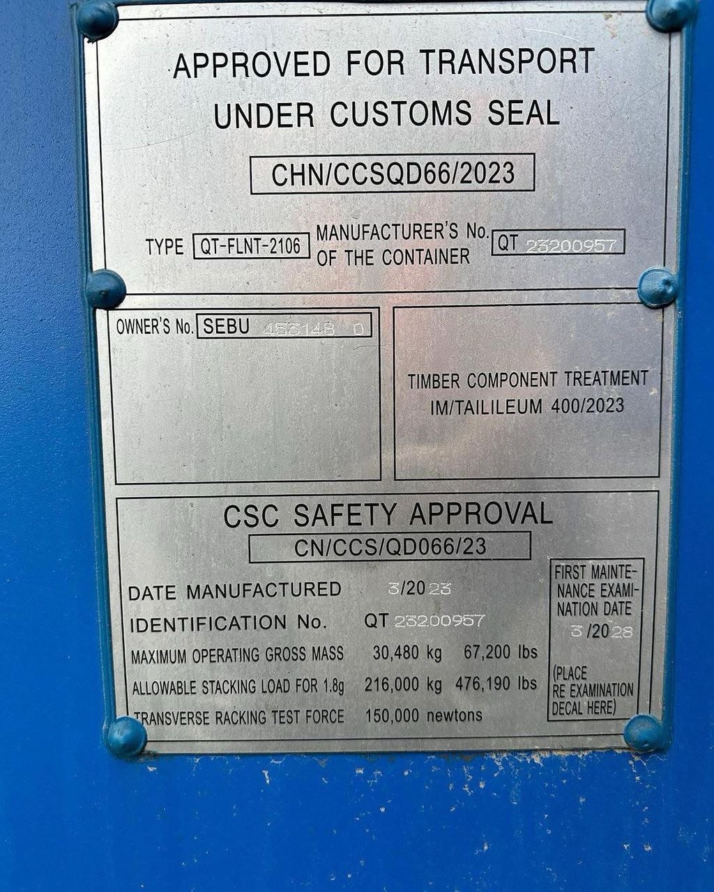 Conteneur maritime 20DC - standard 20 piedi DC - C.E.S. Container - photo 2